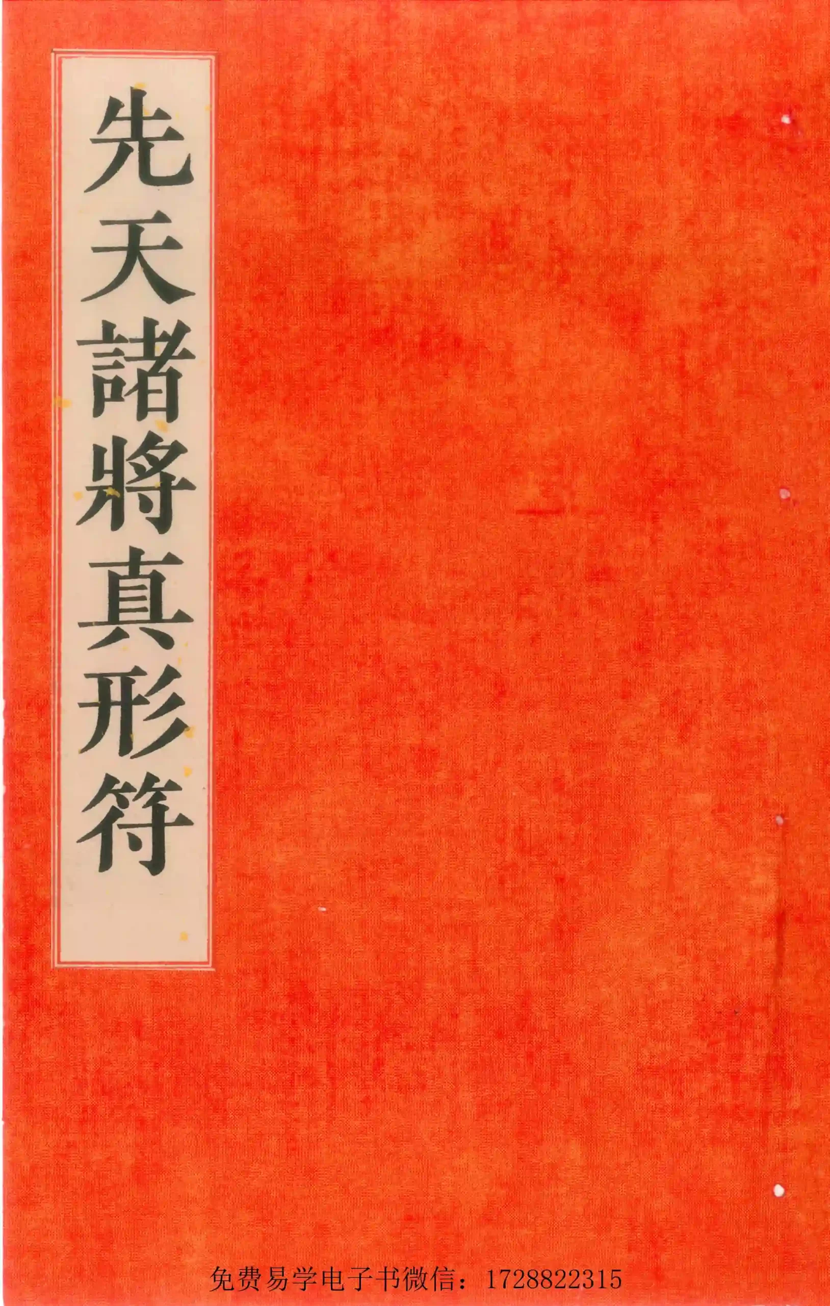 道教符咒法本《先天传度诸将符秘真形》~pdf下载