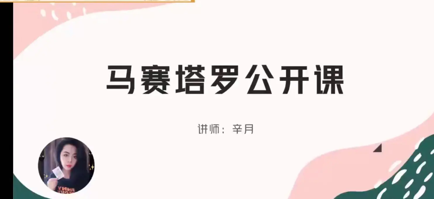 b站大V 月影 辛月黑月老师马赛塔罗系统课~网盘下载