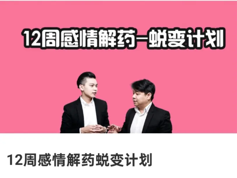 【12周感情解药蜕变计划 袁希 金易樟】~网盘下载