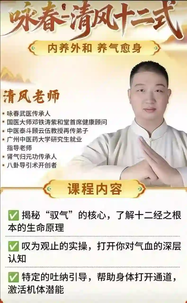 牛勇-咏春清风十二式（线上课）~网盘下载