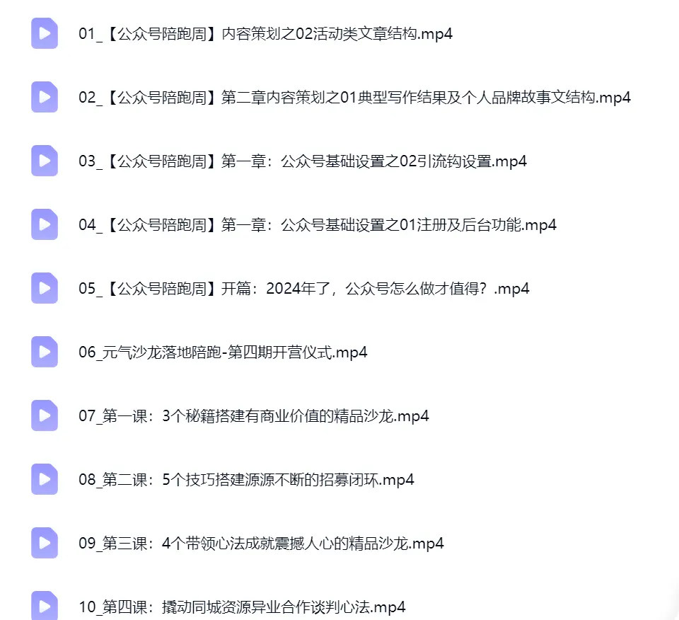元气圆子~元气沙龙落地陪跑营第四期+变现+陪跑周~网盘下载
