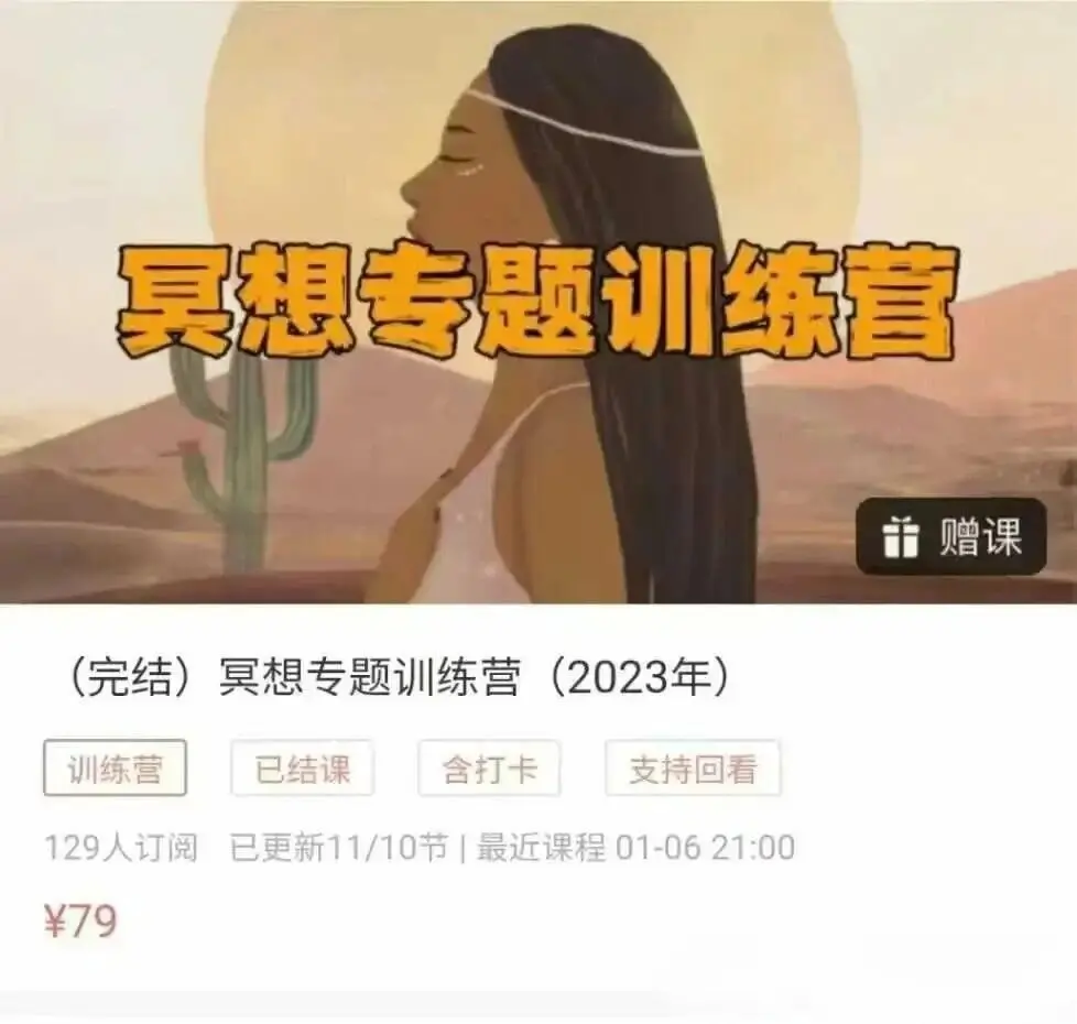 晓琴（完结）冥想专题训练营（2023年）~网盘下载
