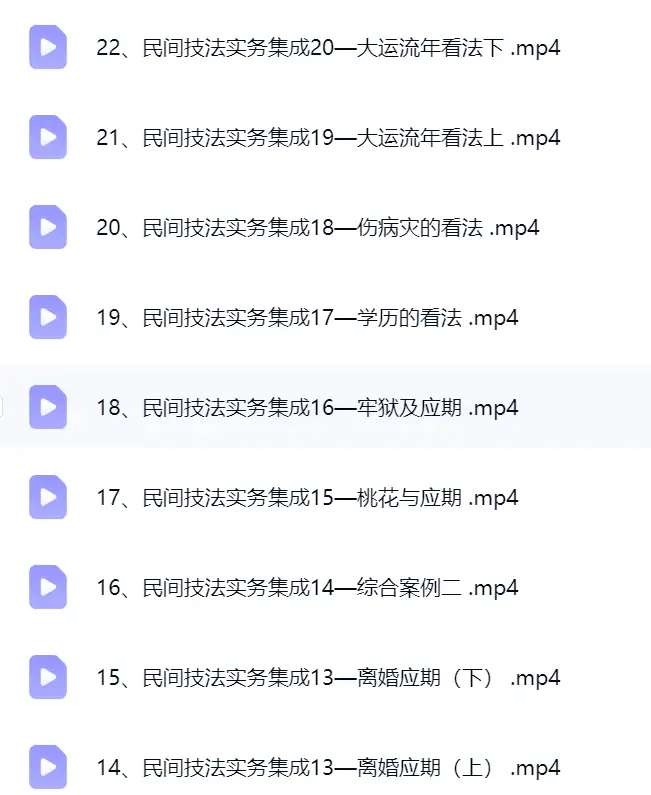 晟峰老师民间技法八字实务集成（职业课程）~网盘下载
