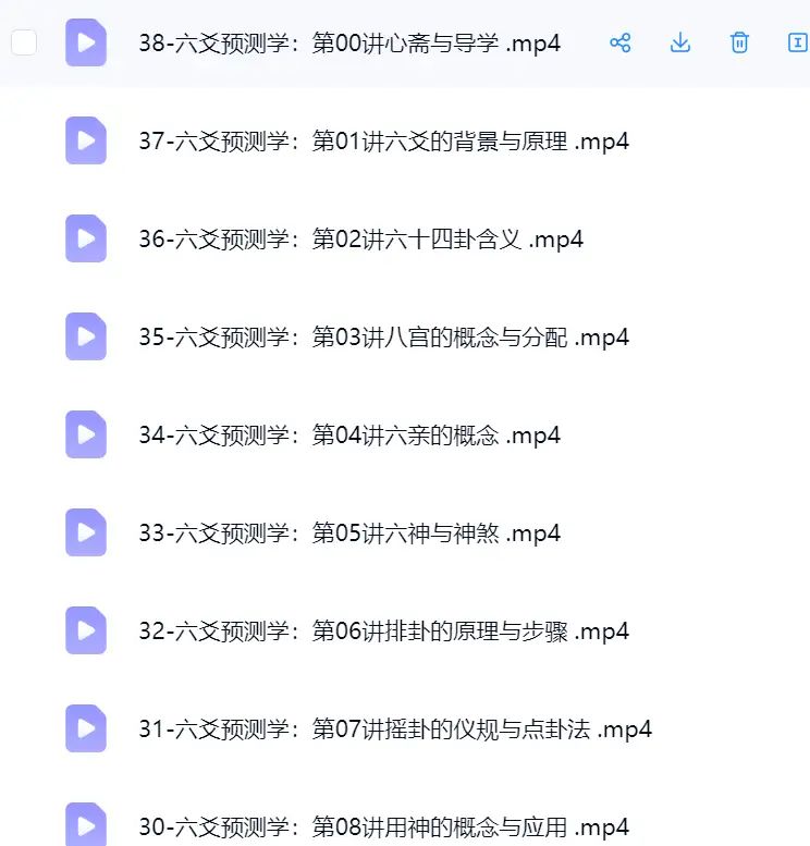 彭心融《六爻预测网络班》 38集~网盘下载