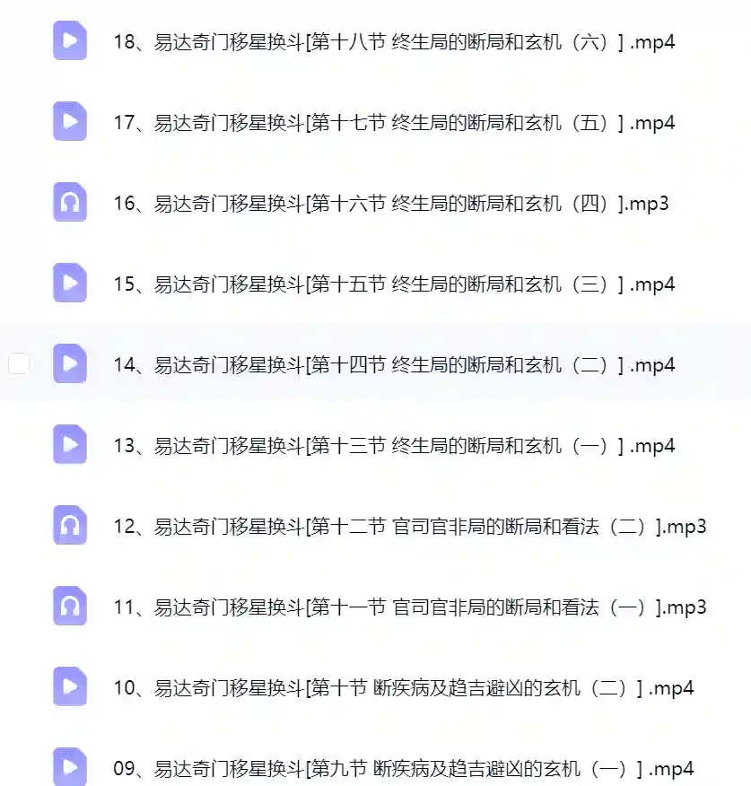 易达《易达奇门移星换斗》18集~网盘下载