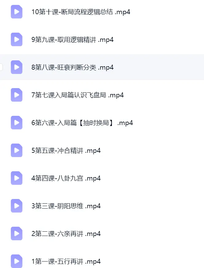 宋氏飞盘进阶班五元通圣占法~网盘下载